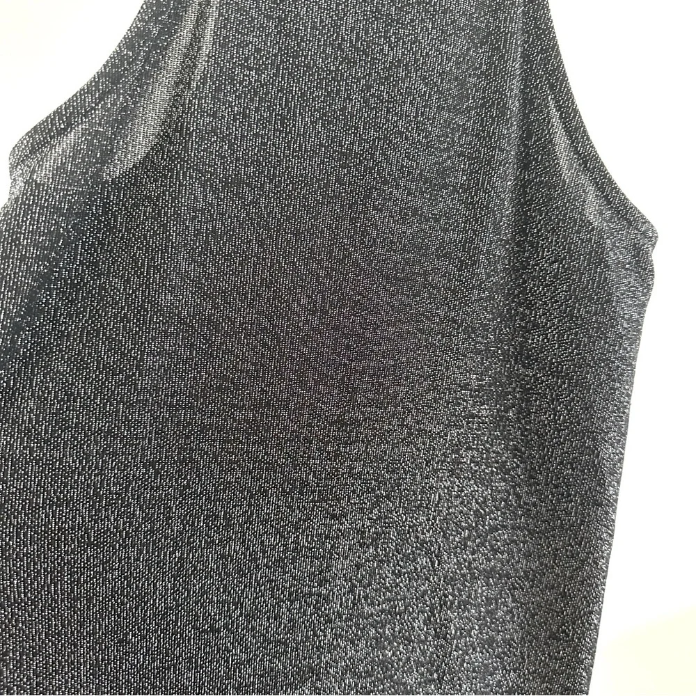 New Years Eve Mini Dress Metallic Silver Sparkle Babydoll Dress Storia - Picture 10 of 13